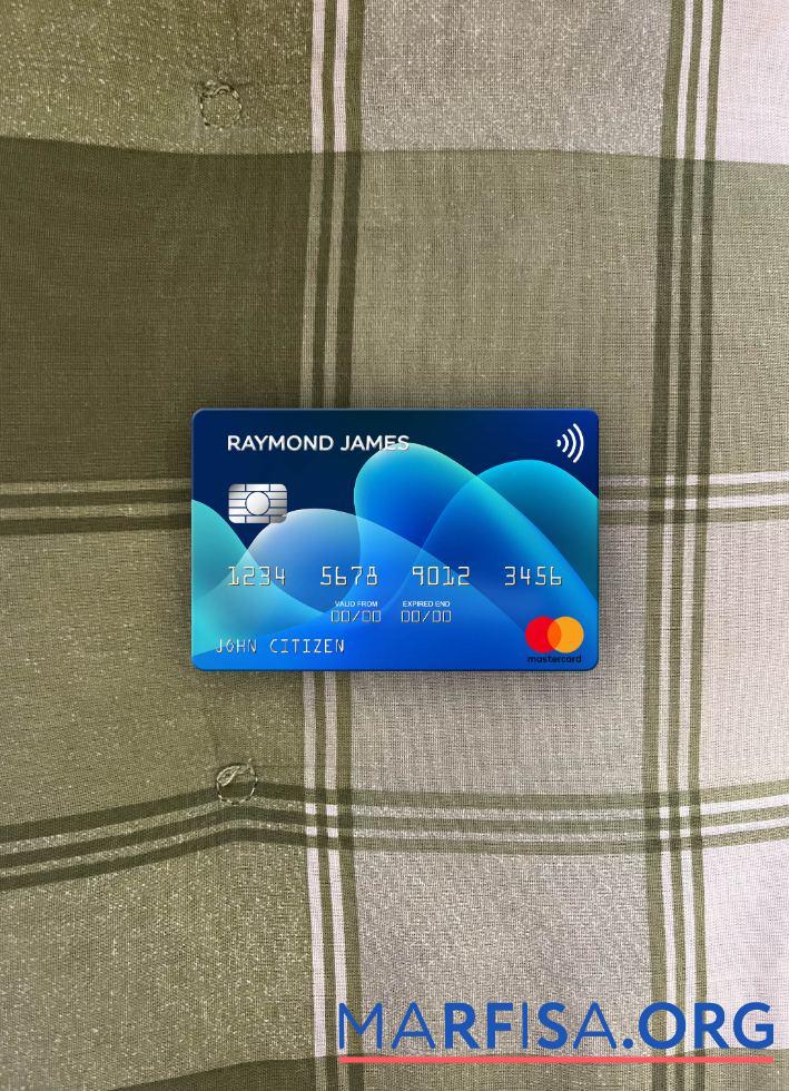 Blank USA Raymond James Financial Bank mastercard photolook front sample
